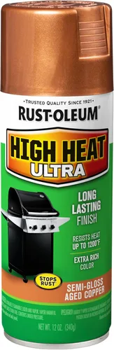 Miniatura 7 de Rust-Oleum 241169 - Pintura en aerosol de ultra alta temperatura, 12 oz, color negro