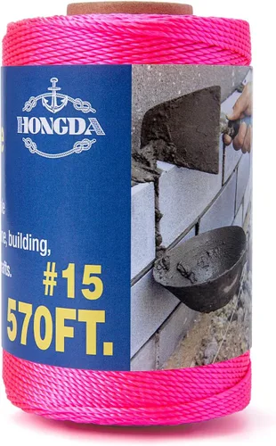 Miniatura 19 de HONGDA Mason Line - Cuerda de polipropileno torcido #18 de 215 pies, perfecta para trabajos de mampostería y para el diseño de construcción general