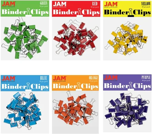 Miniatura 7 de Broches aprietapapeles JAM Paper®, Blanco