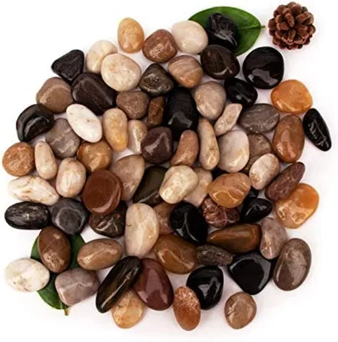 [18 libras] Roca de río de grava para acuario, grava decorativa pulida natural, piedras ornamentales de río para jardín al aire libre, grava pulida,