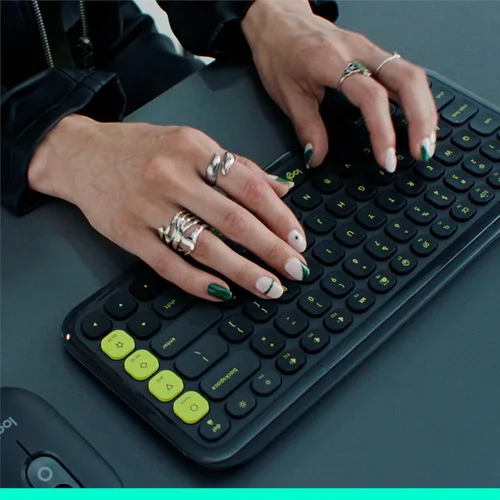 Miniatura 7 de Logitech POP ICON Keys Teclado Bluetooth inalámbrico, escritura cómoda, teclas programables, fácil de cambiar entre hasta 3 dispositivos