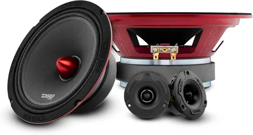 DS18 PRO-X8.4BMPK Paquete completo medio y alto, incluye 2 altavoces de rango medio de 8 pulgadas y 2 tweeter de aluminio Super Bullet de 1 pulgada