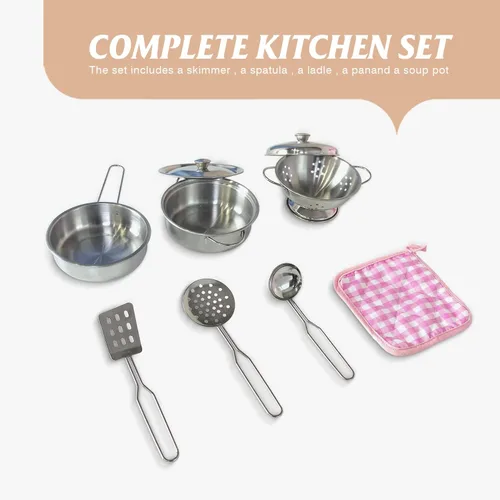 Miniatura 6 de TaoHFE Juego de cocina LED mejorado para niños, cocina de juguete de madera, bandeja de gas LED con sonido, juegos de cocina para niñas, regalo