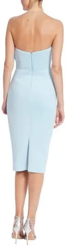 Miniatura 4 de Badgley Mischka Vestido de cóctel sin tirantes con lazo frontal