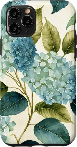 Miniatura 28 de Watercolor Shabby Chic Blue Hydrangeas Flower Case for iPhone 17