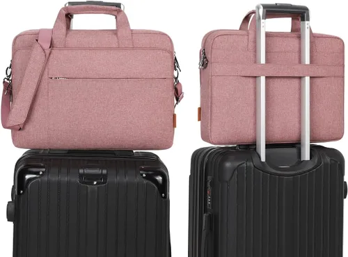 Miniatura 6 de DOMISO Bolsa de mano para laptop de negocios de 14 pulgadas, fundas protectoras para computadoras portátiles, maletín de computadora de trabajo