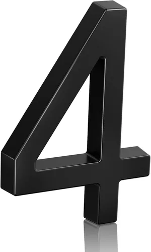 Miniatura 11 de Número de casa flotante de acero inoxidable de 5 pulgadas, números de casa modernos de metal antioxidante con kits de clavos para puerta, jardín