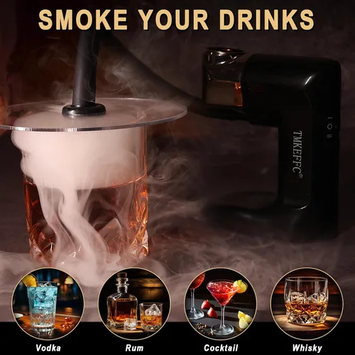 Miniatura 3 de Pistola de fumar portátil infusor de ahumador, juego de herramientas de bricolaje, herramienta de generador de humo de cóctel para interiores