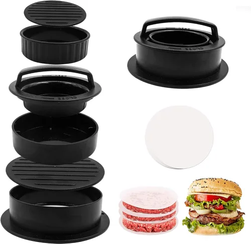 TCAIRG - Molde para hamburguesas para hamburguesas de diferentes tamaños, funciona mejor para prensa de hamburguesas rellenas, deslizadores,