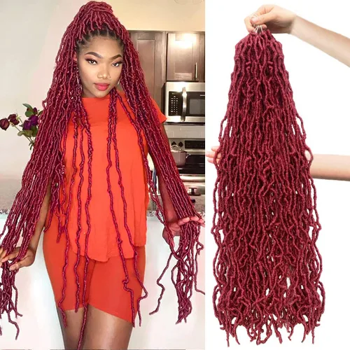 Miniatura 27 de 36 pulgadas, 7 paquetes de rastas suaves de ganchillo de cabello entero, no extendidas, largas y largas, trenzas de pelo sintético preenrolladas, 1b