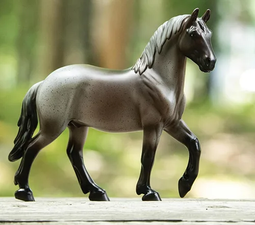 Miniatura 4 de Caballitos Breyer serie Freedom Blue Roan Brabant Juguete de caballo 9.75" x 7" Escala 1:12 Modelo #1052