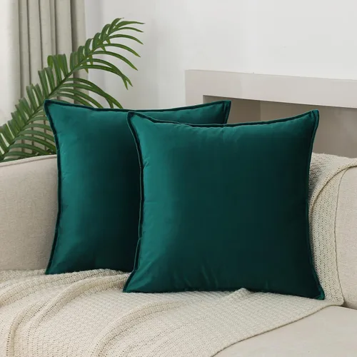 Miniatura 23 de JIAHANNHA Fundas de Almohadas Decorativas de Terciopelo Morado Paquete de 2 Primavera Decorativas Suaves para Sofá Cama Sala de Estar Oficina 18×18