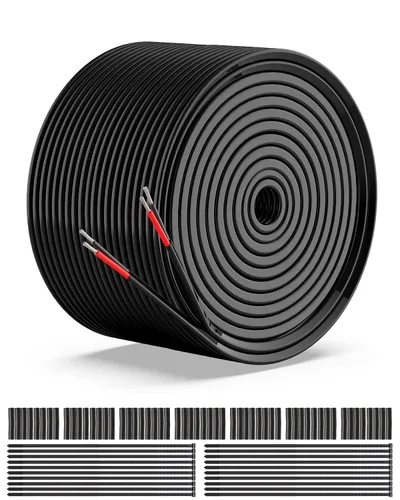 Miniatura 22 de NAOEVO Cable eléctrico de calibre 10, 2 conductores, cable de PVC trenzado de 10 AWG, bajo voltaje de 12 V/cobre estañado/cable flexible