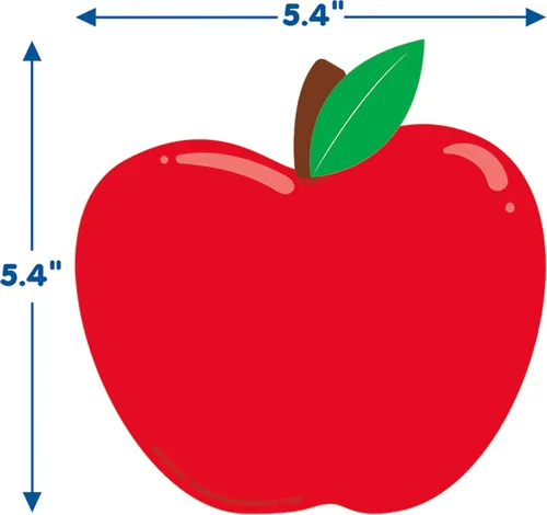 Miniatura 3 de Eureka Decoraciones de aula con recortes de papel con forma de manzana para profesores, 36 piezas