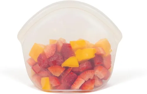 Miniatura 12 de Food Huggers Hugger Bags - Bolsa reutilizable de silicona para almuerzo y aperitivos Almacenamiento duradero, sin BPA, apta para lavavajillas