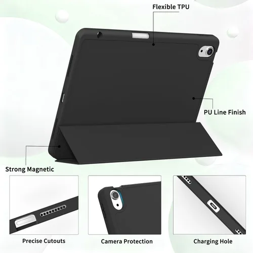 Miniatura 4 de Funda para iPad Air de 11 pulgadas M3/M2 (2025/2024), iPad Air 5/4 (2022/2020 5ª/4ª generación de 10.9 pulgadas) con soporte para lápiz, soporte