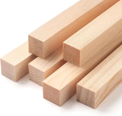 Miniatura 14 de Tacos de madera para manualidades de 1/2 x 6 pulgadas, 20 varillas cuadradas de madera, palos de madera sin terminar, pequeñas tiras de madera