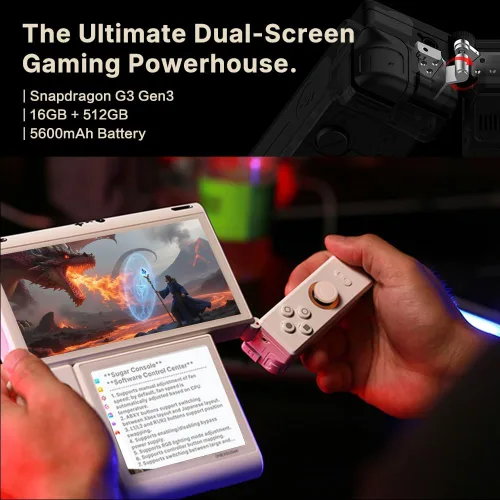 Miniatura 4 de ONE XPLAYER ONEXSUGAR - Consola de juegos portátil Android 14 – Snapdragon G3 Gen3, 16 GB de RAM + 512 GB UFS4.0, pantallas OLED duales