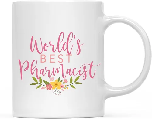 Miniatura 103 de Andaz Press Taza de café de 11 oz, regalo de broma de la mejor abbuela del mundo, diseño floral, paquete de 1