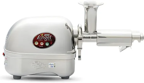 AG-5500 Máquina de exprimir lento de prensa en frío de acero inoxidable premium, grado alimenticio SUS-304, fuerza de molienda 3HP, 82RPM