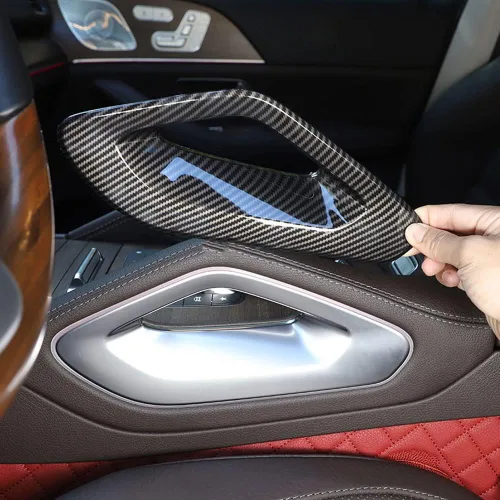 Cubierta del reposabrazos lateral de control central para Mercedes Benz GLE W167 C167 GLS X167 | Carbon Fiber Interior Accessories Decorative Cover
