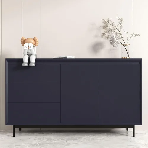 Miniatura 2 de Decotalk Papel tapiz de 30 x 120 pulgadas, tipo despegar y pegar, azul oscuro, adhesivo, para paredes, dormitorio o armarios, se puede retirar