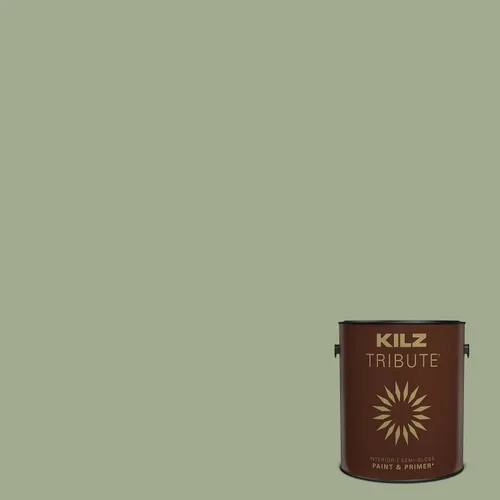 Miniatura 152 de KILZ TRIBUTE Pintura e imprimación, para interiores, semibrillante, Vintage Indigo, 1 galón Índigo Victoria