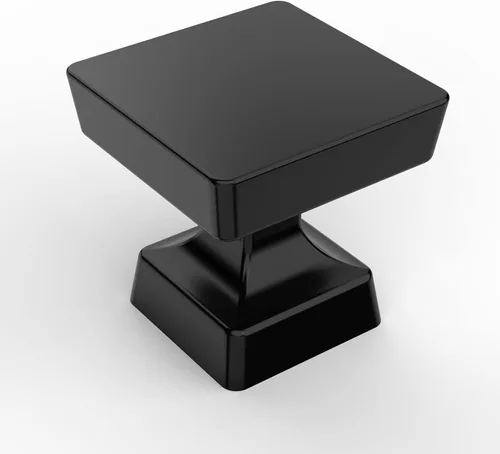 Miniatura 10 de Asidrama Paquete de 5 pomos de latón cepillado de 1-1/4 pulgadas para gabinetes de cocina, pomos dorados para aparadores y cajones, herrajes