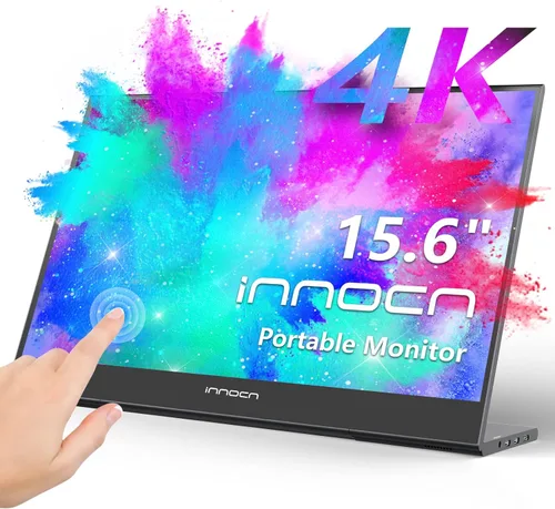 INNOCN Monitor portátil 4K de 15.6 "Pantalla táctil 3840 x 2160 USB C HDMI Monitor externo para juegos segunda pantalla de computadora Monitor
