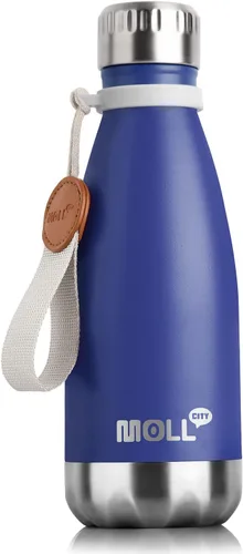 Miniatura 16 de Botella de agua para niños, botella de agua deportiva de acero inoxidable de 12 onzas con aislamiento al vacío para la vuelta a la escuela, botella