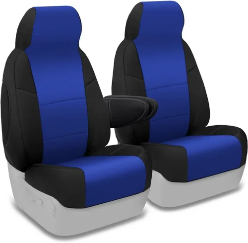 Miniatura 36 de Coverking Custom Fit Center 50/50 - Funda de asiento de cubo para modelos seleccionados Chevrolet Suburban 1500/2500, neopreno (negro)