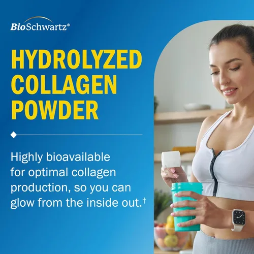 Miniatura 2 de BioSchwartz Polvo de péptidos de colágeno para mujeres y hombres – Polvo de colágeno hidrolizado alimentado con pasto – Tipos I y III con 0.35 oz
