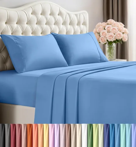 Miniatura 14 de Juego de sábanas King de Utopia Bedding – Juego de 4 sábanas para cama King, microfibra suave y transpirable, incluye 1 sábana bajera, 1 sábana Beige