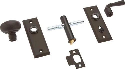 Miniatura 3 de Deltana SDLS480U19 - Pestillo de puerta de tormenta de latón macizo con rosa rectangular