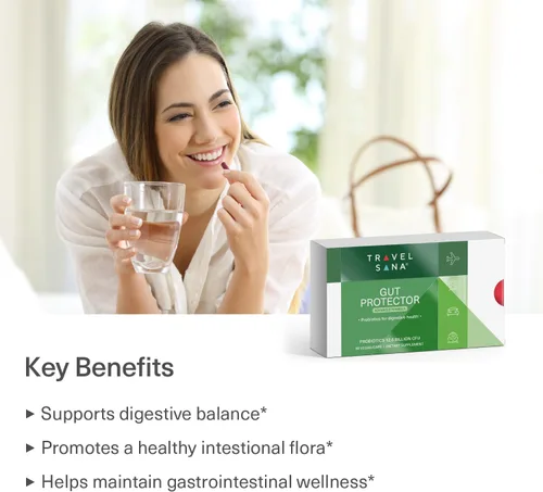 Miniatura 9 de Probióticos de viaje para la salud digestiva, apoyo inmunológico y diarrea ocasional del viajero Probióticos para la salud intestinal Suplemento