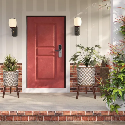 Miniatura 6 de Maceta de 10 y 12 pulgadas con soporte, macetas grandes y modernas para plantas de interior y exterior con agujeros de drenaje, macetas grandes