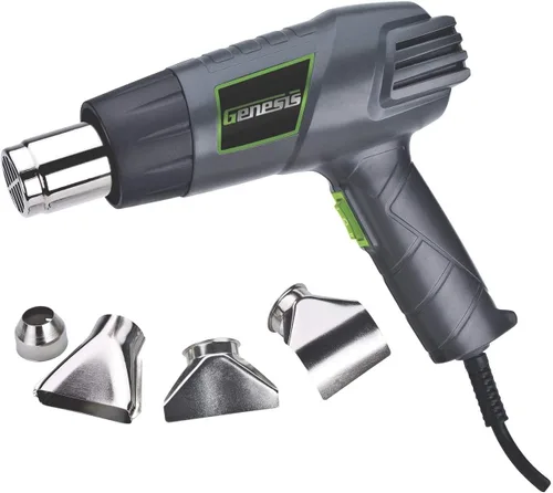 Miniatura 7 de Pistola de calor eléctrica compacta con cable de 350W Genesis 662F con boquilla reflectora curva y cable de alimentación de 6 pies