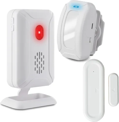 Miniatura 14 de Alarmas de puerta cuando se abre, GreenCYCLE - Campanillas de puerta cuando se abre la puerta con volumen ajustable de 4 niveles, rango de 600 pies