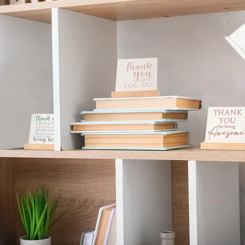 Miniatura 6 de Sieral 6 paquetes de regalos de agradecimiento para empleados para mujeres, decoración de escritorio con letrero inspirador de agradecimiento