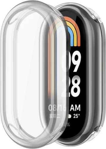 Miniatura 6 de Funda compatible con Xiaomi Band 8, funda rígida de policarbonato con protector de pantalla antiarañazos, a prueba de golpes, funda protectora