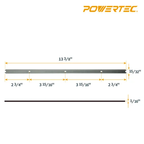 Miniatura 4 de POWERTEC Cuchillas cepilladoras de 13 pulgadas para cepilladora RIDGID R4330, TP1300LS, repuesto para cuchillos cepilladores AC20502, juego de 3