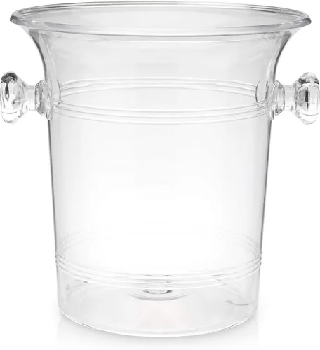 Miniatura 7 de Cubo de Hielo de Acrílico Transparente Verdadero con Asas, Capacidad de 3 Litros, Cubo Duradero para Vino y Champán, Perfecto para Fiestas, BBQs