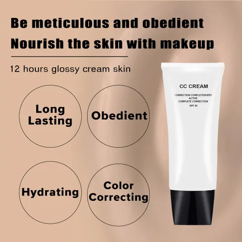 Miniatura 5 de CC Cream Ajuste del tono de piel para piel madura, corrección completa súper activa, ligera, hidratante, SPF 50, 1.0 fl oz (natural, 1.0 fl oz)
