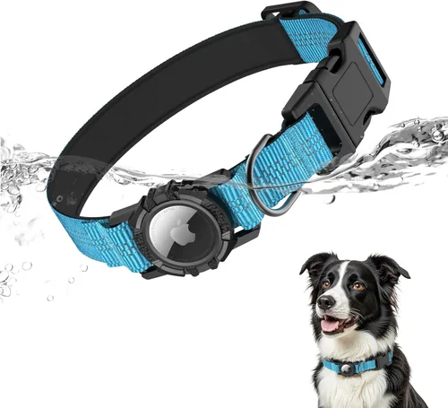 Miniatura 9 de Collar para Perros AirTag, Impermeable IP68 Collares para Perros con Air Tag Integrado Reflectantes, Ultra-Duradero, Cómodo Acolchado, Collares