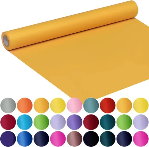 Miniatura 19 de SMART&CASUAL Papel de regalo negro de 17.8 x 760 pulgadas (63 pies) de papel kraft para regalo, tablón de anuncios, ramos, flores, niños, embalaje