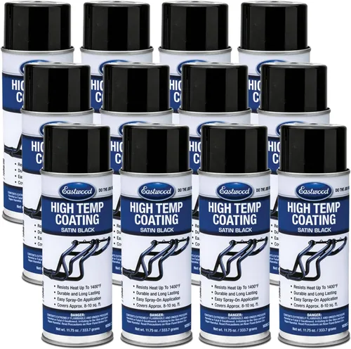 Miniatura 3 de Eastwood Aerosol de recubrimiento de escape negro satinado resistente a altas temperaturas, 11.75 onzas, paquete de 2