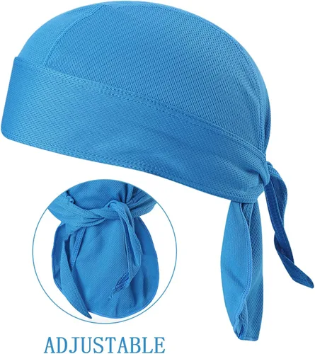 Miniatura 5 de Doo Rags - Gorro con diseño de calavera que absorbe la humedad, protección contra los rayos UV, para casco de motocicleta