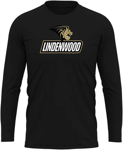 Miniatura 157 de Camisa deportiva de manga larga oficial de la NCAA Collegiate para hombre, colección negra con logotipo primario