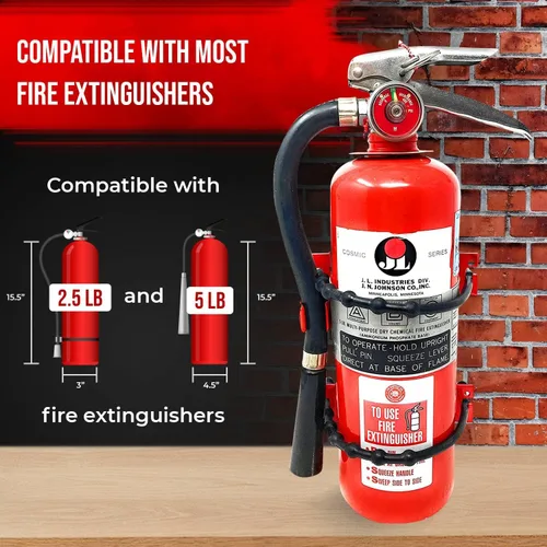 Miniatura 5 de Soporte de montaje para extintor de incendios resistente para extintores de incendios de 2.5 libras y 5 libras, montaje en tu automóvil o vehículo