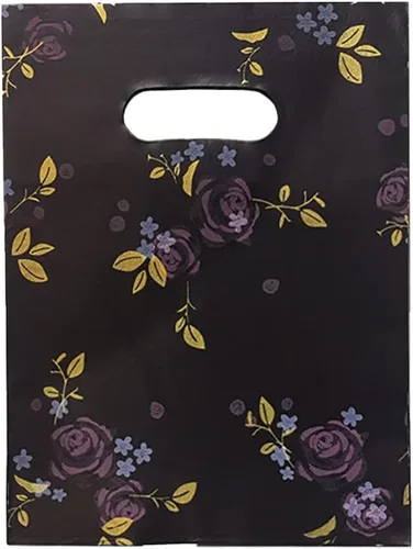 Joyhey 100 bolsas de plástico de 11.7 x 15.7 pulgadas, bolsas de boutique con asas troqueladas, color rosa